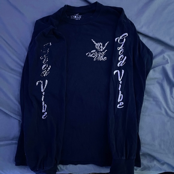 Good vibes Large Long sleeve T-shirt - Picture 1 of 3